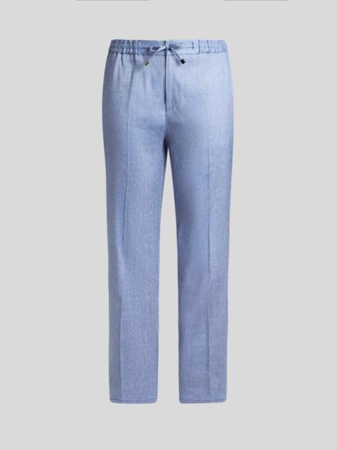 Etro SLUB LINEN-BLEND TWILL JOGGING TROUSERS