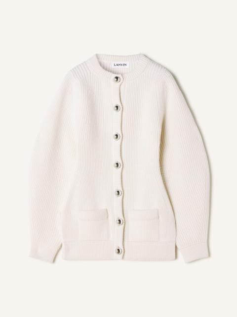 Lanvin WOOL RIBBED CARDIGAN