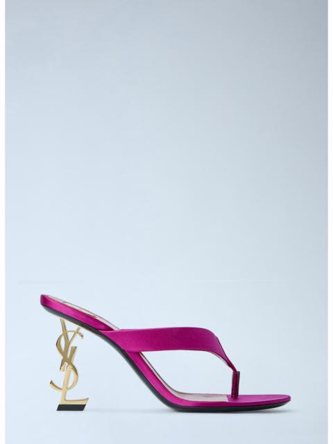 SAINT LAURENT Saint Laurent Women Opyum Satin Thong Mule Sandals