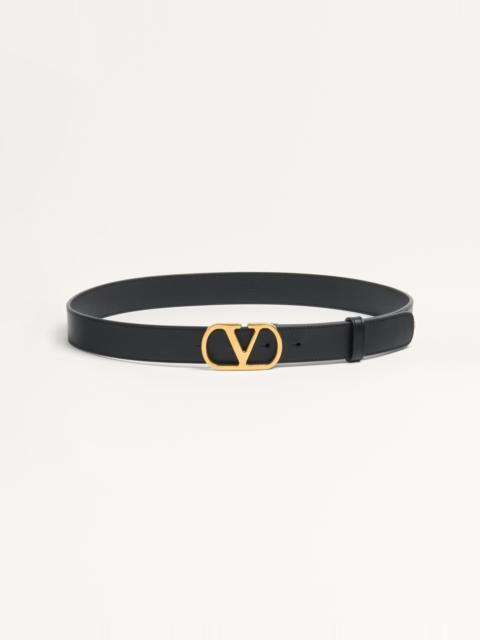 Valentino VLOGO SIGNATURE BELT IN SHINY CALFSKIN 30 MM