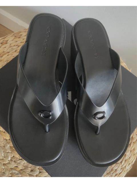 COACH Black Coach platform wedges