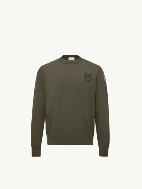 Moncler Embroidered Monogram Cotton Sweater