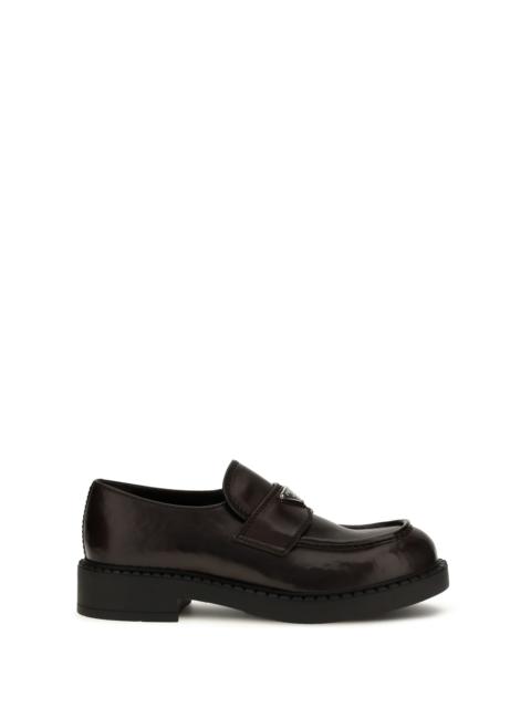 Prada Prada Brushed Leather Loafers Teak Men