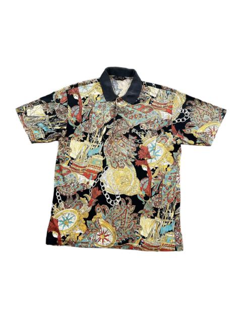 Other Designers Rare! Vintage Arnold Palmer Baroque Ship Royalty Chain Shirt