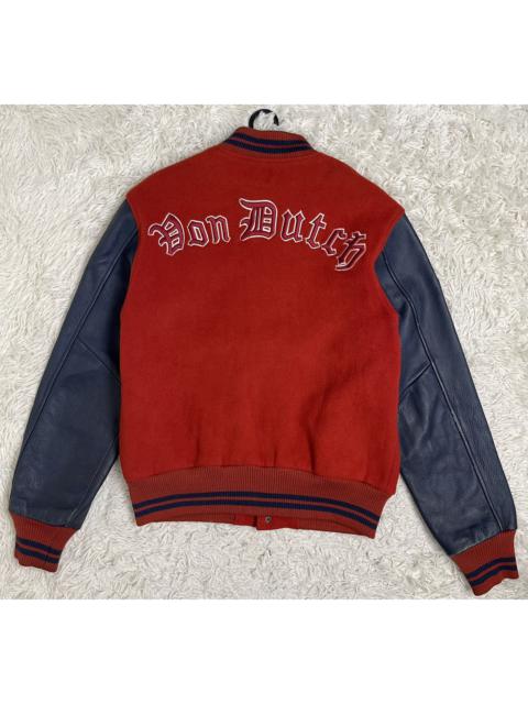 Von Dutch Lambskin/wool Varsity Jacket embroidery