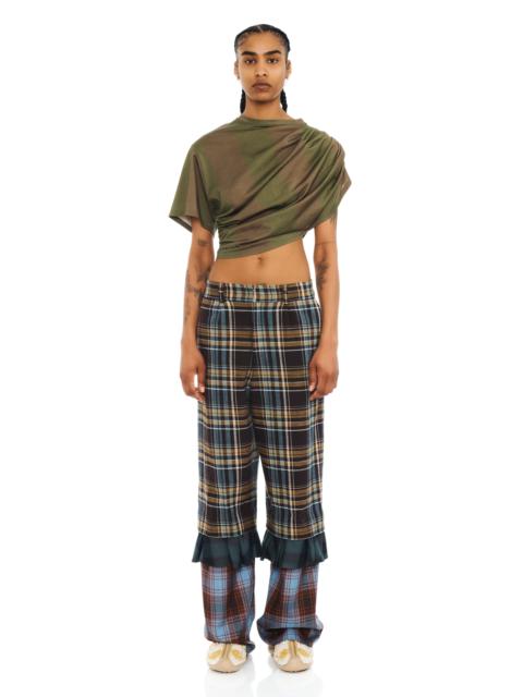 Collina Strada MULTI PLAID GERANIUM TROUSER