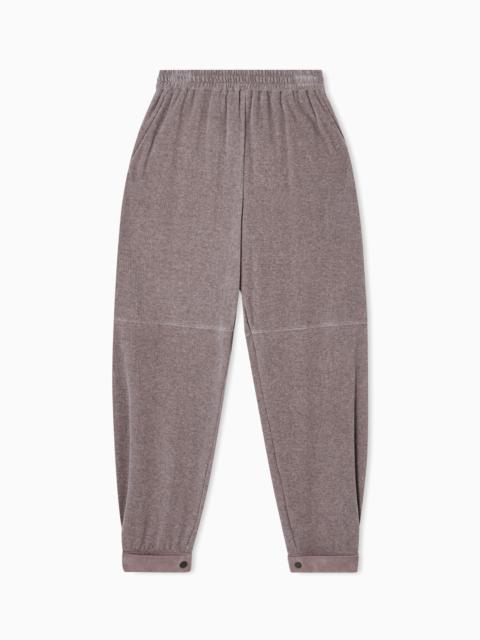 GIORGIO ARMANI RELAXED TROUSERS IN RIBBED CHENILLE JERSEY