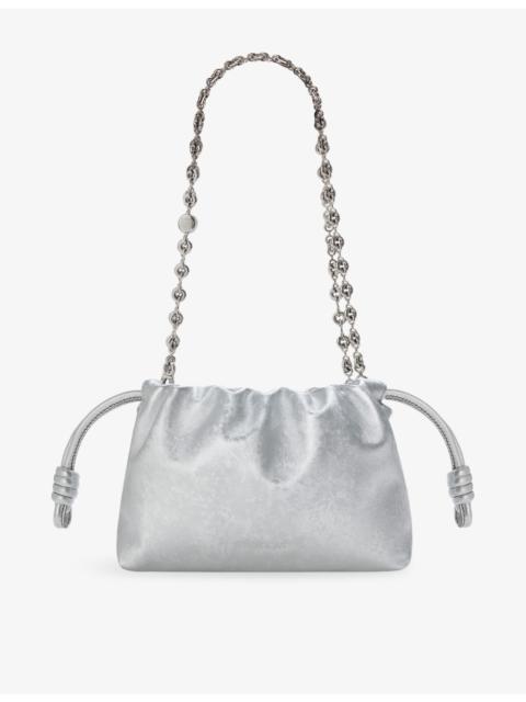 Loewe Flamenco Metallic Mini Leather Clutch Bag