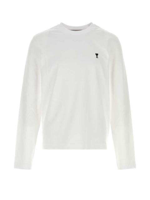 AMI Paris Ami Men White Cotton T-Shirt