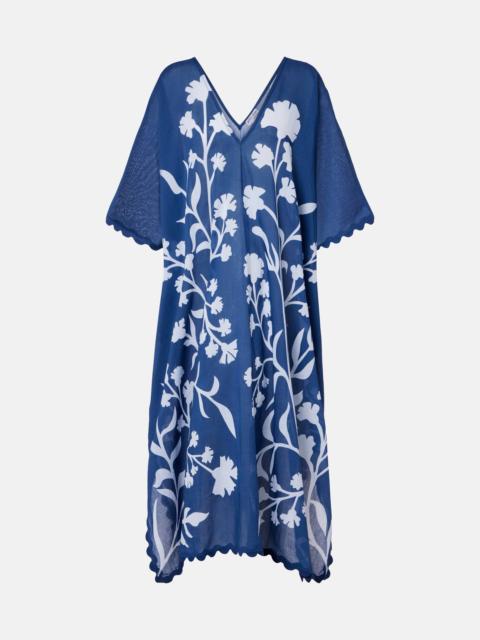 juliet dunn Scalloped cotton kaftan