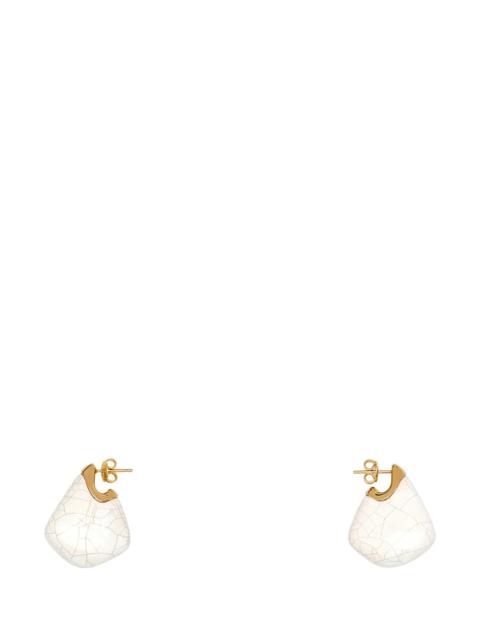 Bottega Veneta Bottega Veneta Women Ceramic And Silver Small Finn Earrings