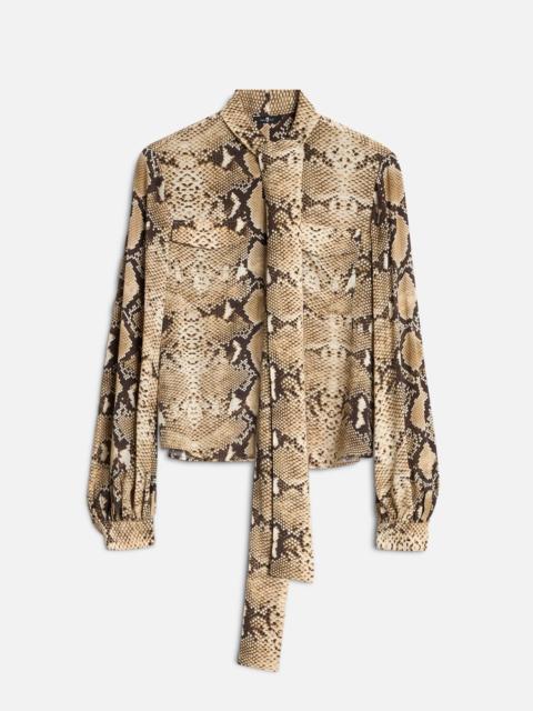 7 For All Mankind BALLOON SLEEVE BLOUSE in Viscose Snake