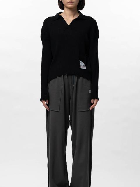 Maison MIHARAYASUHIRO Distressed Knit Skipper Sweater