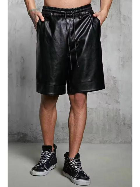 Casual Shorts Pants Pu Leather
