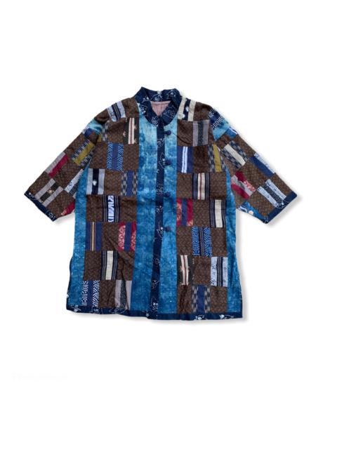 Other Designers Vintage - Vintage Indigo PatchWork Noragi Kimono Cardigan Jacket