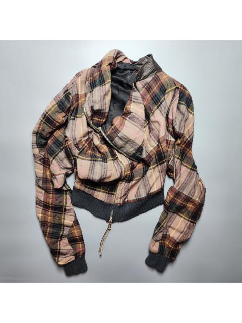 Vivienne Westwood Anglomania - Asymmetrical Wool Tartan Bomber Jacket