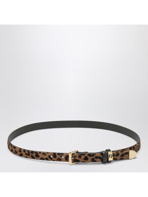 FENDI Fendi Forever Fendi Belt In Brown Pony-Effect Calfskin Leather Women