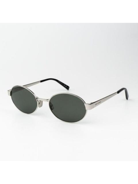 SAINT LAURENT Saint Laurent Men Sunglasses Silver Grey Oval SL692 002 BRAND NEW