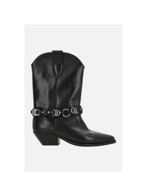 Isabel Marant ISABEL MARANT Duerto Black Leather Western Boots New & Authe