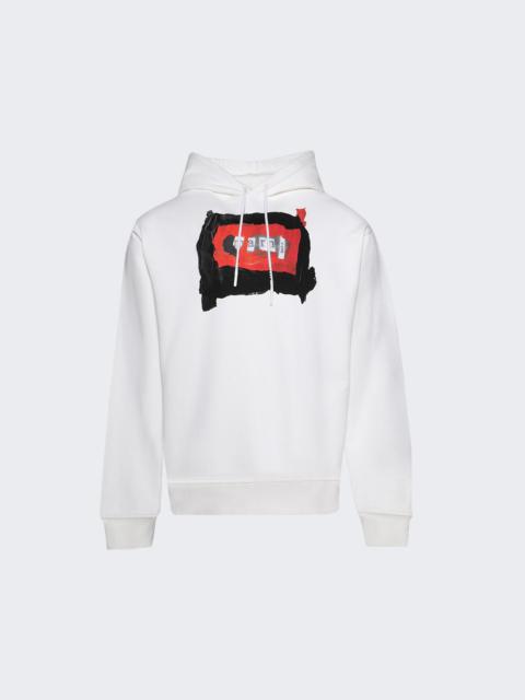 Marni Painted Hoodie Lily White
