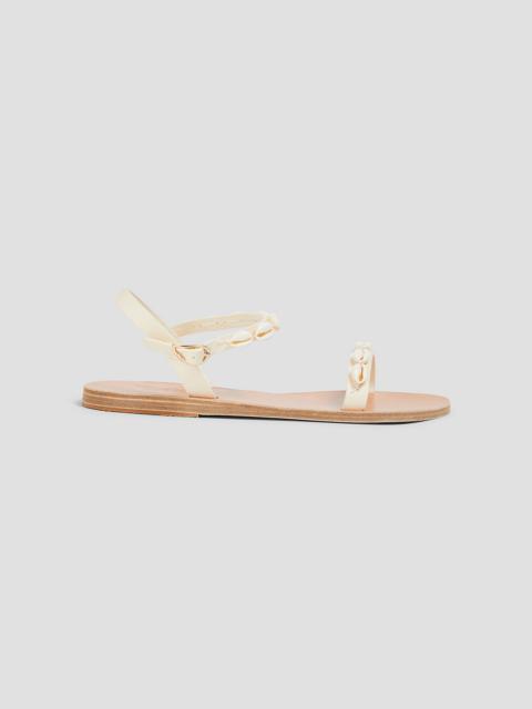 ANCIENT GREEK SANDALS Irida shell-embellished leather sandals