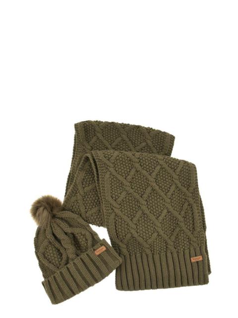Barbour Barbour Ridley Cap And Scarf Set