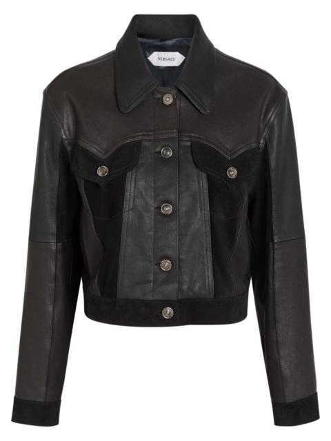 VERSACE Versace Panelled Leather Jacket