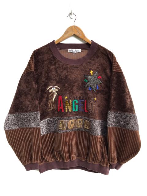 Other Designers Vintage - Vintage 90s Angelo Garbasus Velvet Wile E Coyote Sweatshirt
