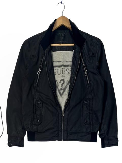 Other Designers Guess - VINTAGE JACKET DOUBLE LINING SPELLOUT BIG LOGO MULTIPOCKET