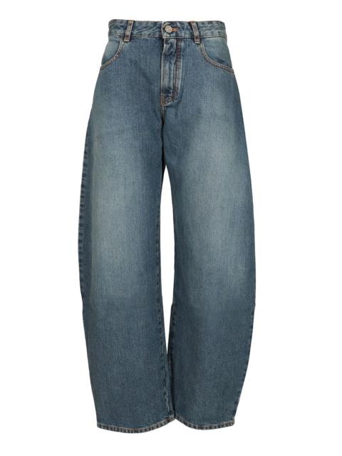 Alaïa Low Round Pants Jeans Blue
