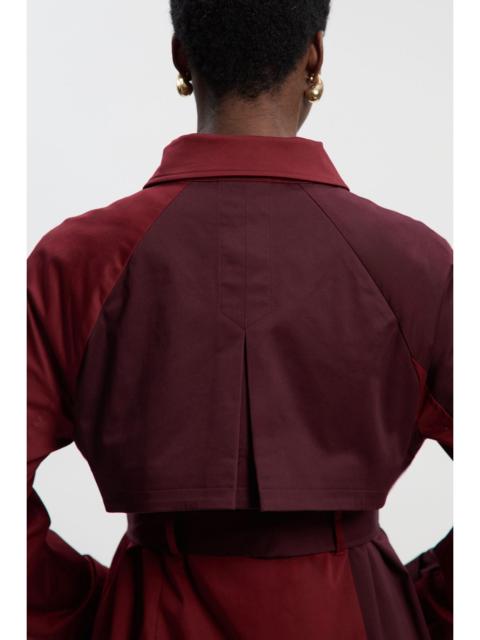 KAREN MILLEN Colour Block Belted Tailored Trench Coat