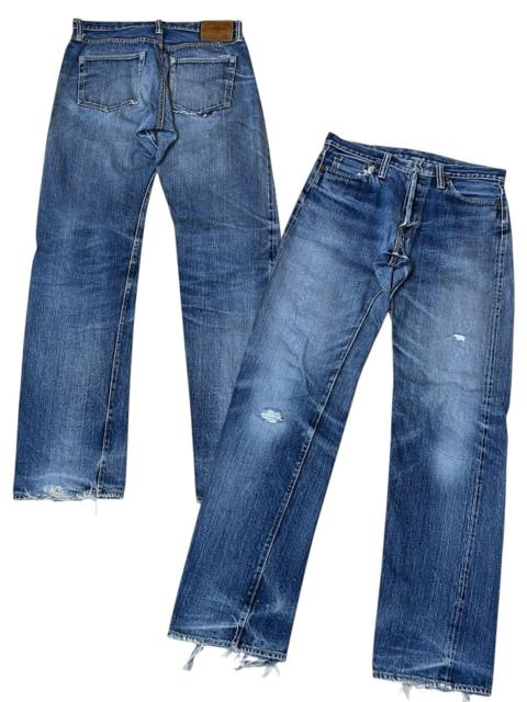 THE FLAT HEAD RIP🔥Japanese denim THE FLAT HEAD distressed selvedge jeans