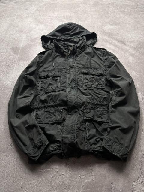 Diesel Vintage Y2K Diesel Military Cargo Jacket Zip Hoodie Japanese