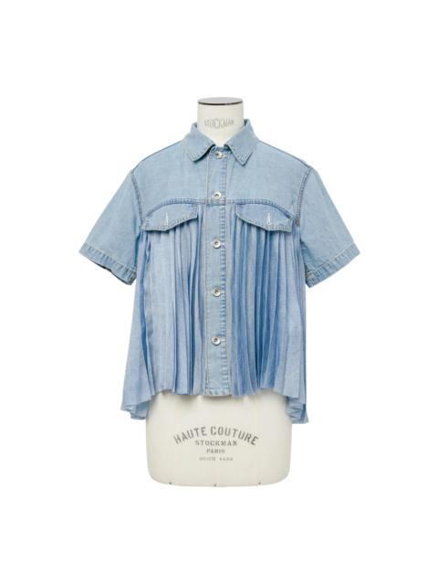 sacai Pleated Denim Shirt