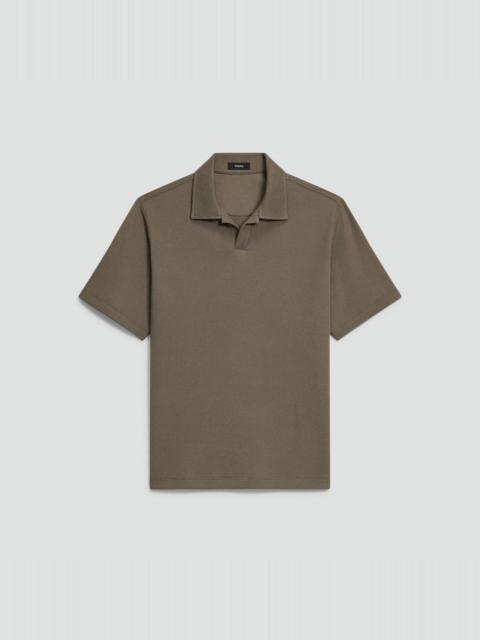 Theory Short-Sleeve Polo Shirt in Waffle-Knit Cotton