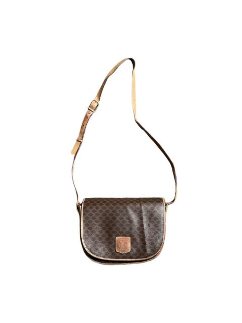 CELINE AUTHENTIC CELINE MACADAM MONOGRAM MINI CROSSBODY BAG
