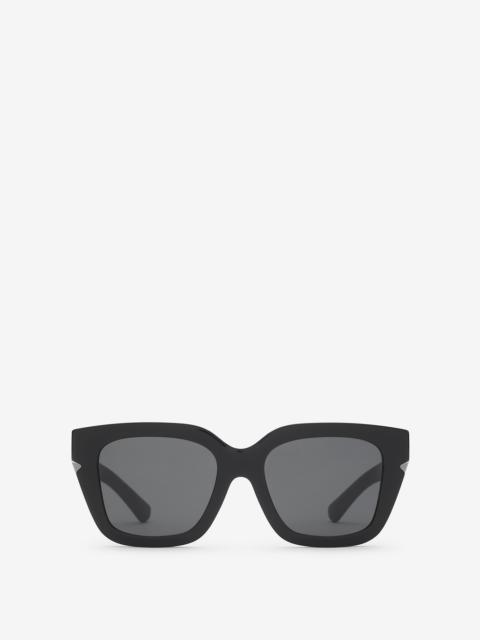 Burberry Inlaid Check Square Sunglasses