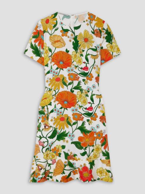 Stella McCartney Ruffle-trimmed floral-print twill mini dress
