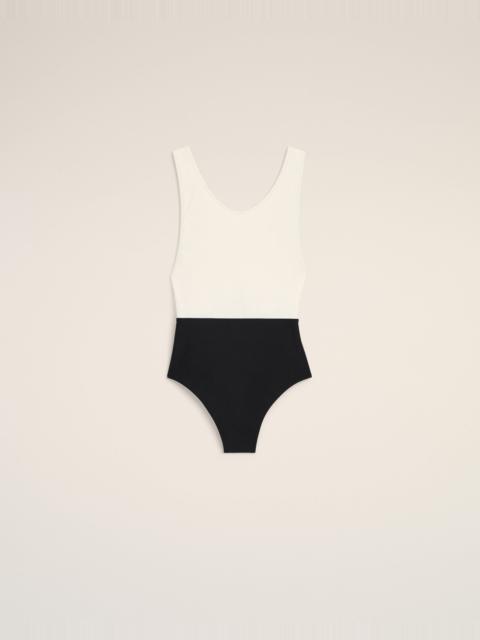 AMI Paris BLACK AND WHITE NYLON ONE PIECE SWIMSUIT