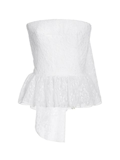 Givenchy Cape-Back Lace Corset Top white