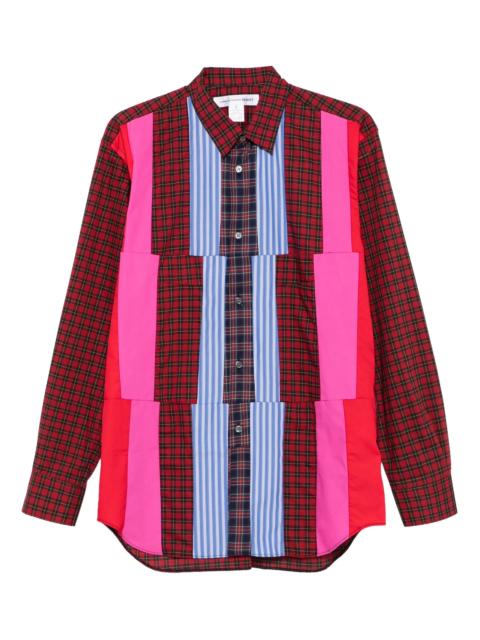 Comme des Garçons SHIRT patchwork plaid shirt