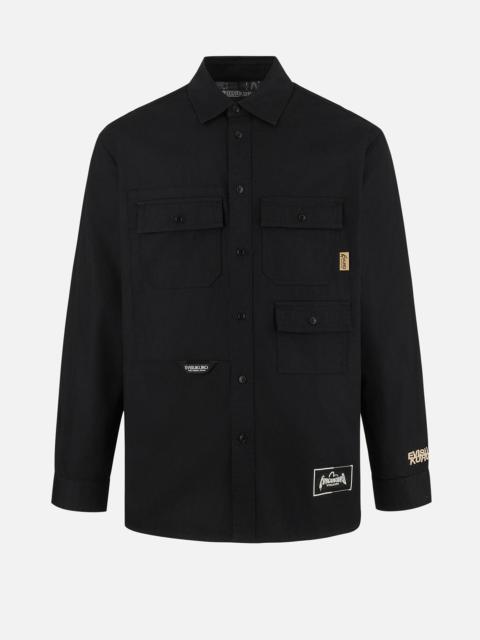EVISU Multi-pockets Relax Fit Long Sleeves Shirt