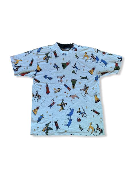 Other Designers Vintage - Vintage American West native Red Indian Full Print Tshirt