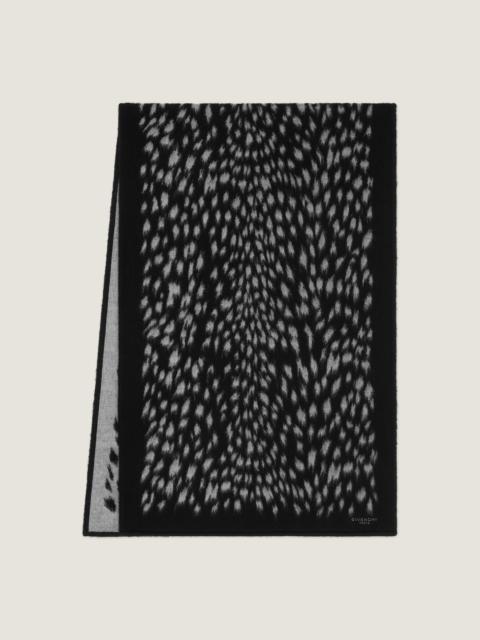 Givenchy SCARF IN WOOL JACQUARD WITH ANIMAL PRINT