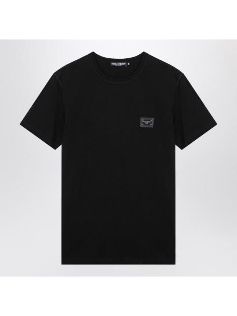 Dolce & Gabbana Dolce&Gabbana Black t-shirt with logo plaque