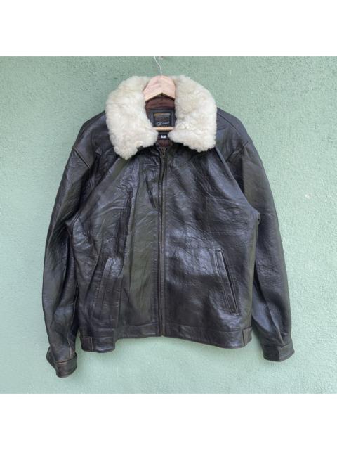 Other Designers Designer - Vintage DIVERB PERFECT Zipper Ups Leather Jacket