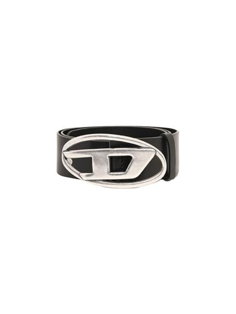 B-1dr Black leather belt with Oval D buckle - B 1DR