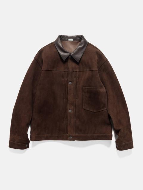 A.PRESSE Suede Leather 1st Type Jacket Brown