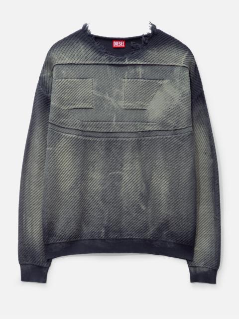 Diesel FRAYED DENIM-EFFECT JUMPER