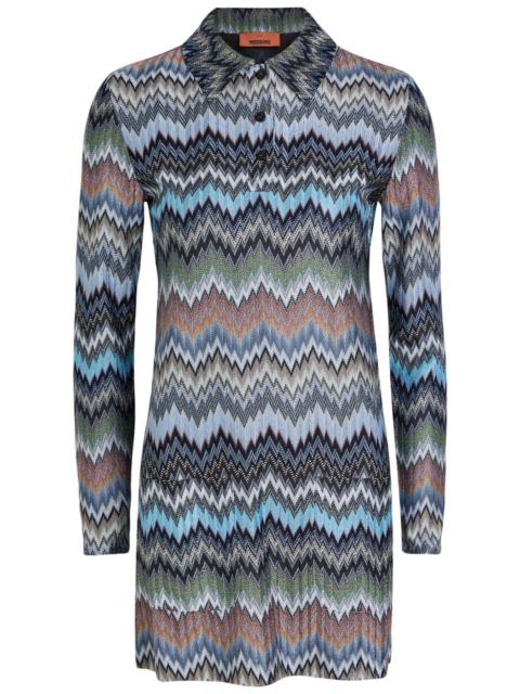 Missoni Missoni Zigzag-intarsia Fine-knit Mini Dress